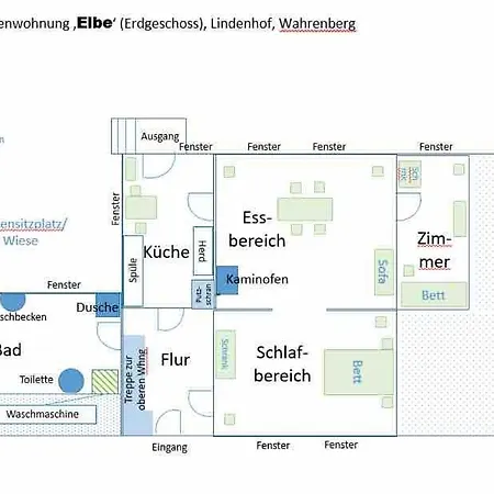 公寓 Lindenhof Elbe Wahrenberg